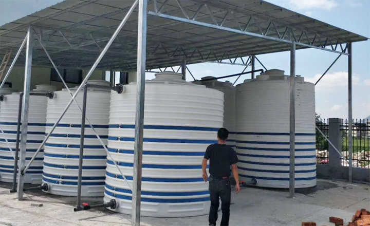 林辉塑业减水剂储存桶使用现场